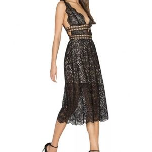 COPY - For Love & Lemons Mon Cheri Black Lace MId…